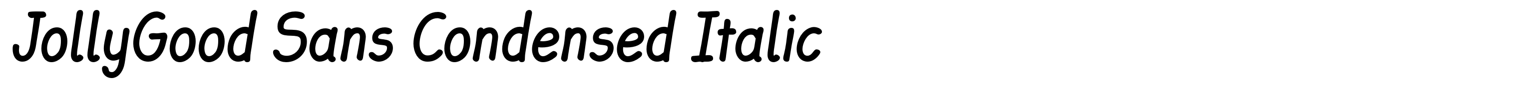 JollyGood Sans Condensed Italic